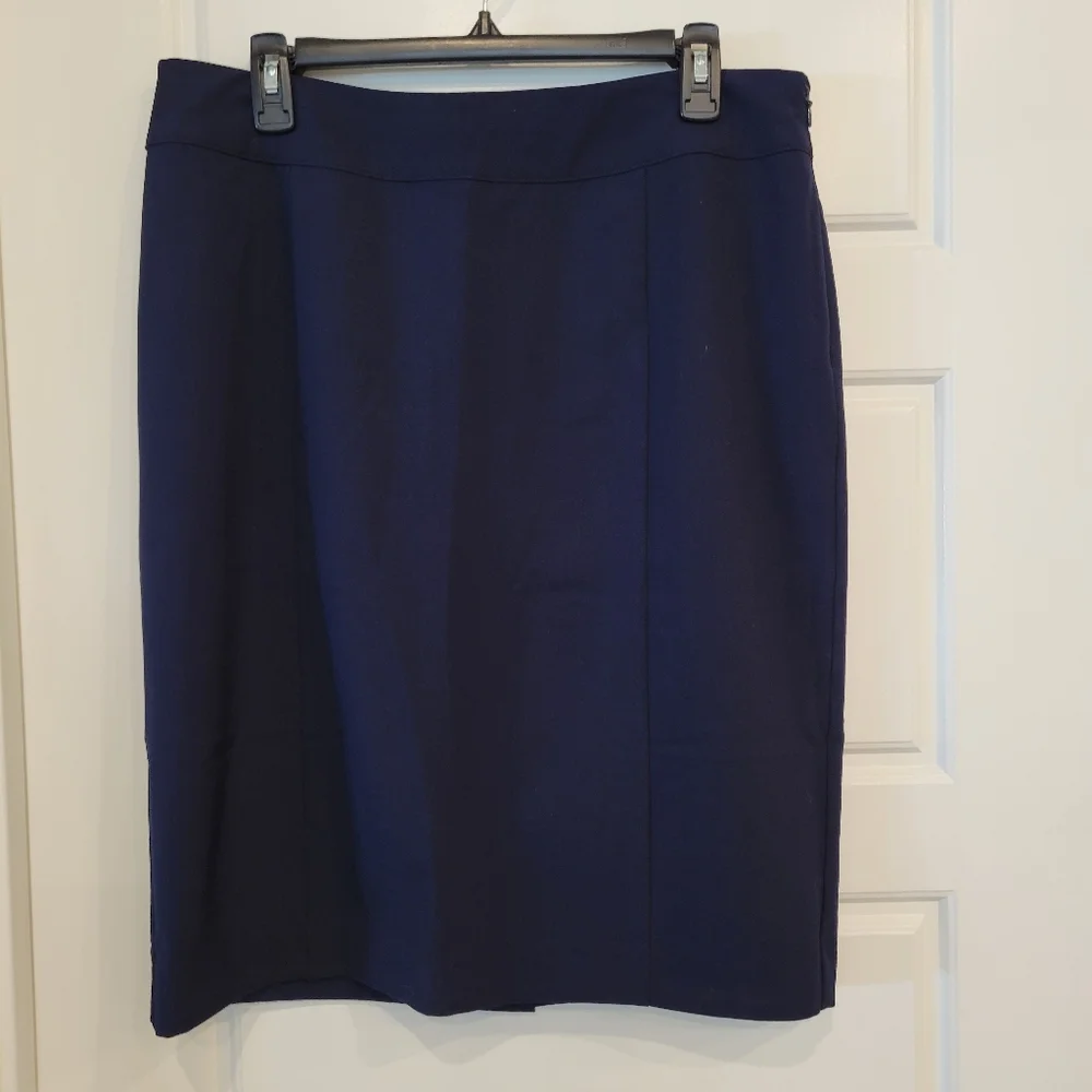 CHAUS VINTAGE BLUE PENCIL SKIRT SIZE 10